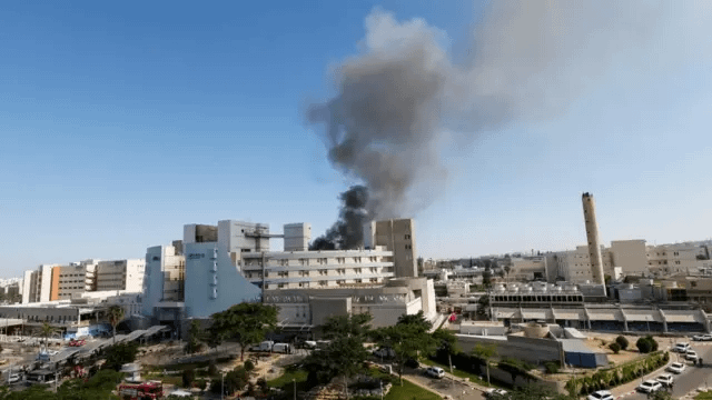 Patients evacuated and medics on standby – at scene of missile-hit hospital