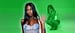 Pop artist Bayli against a green background.
